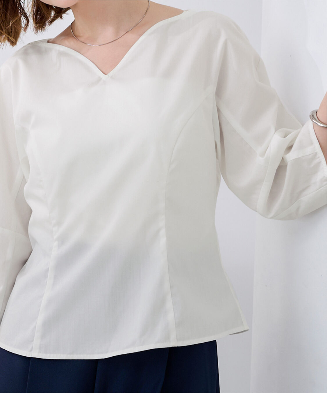 ur's「ハートネックランタンスリーブブラウス」|シャツ・ブラウス|