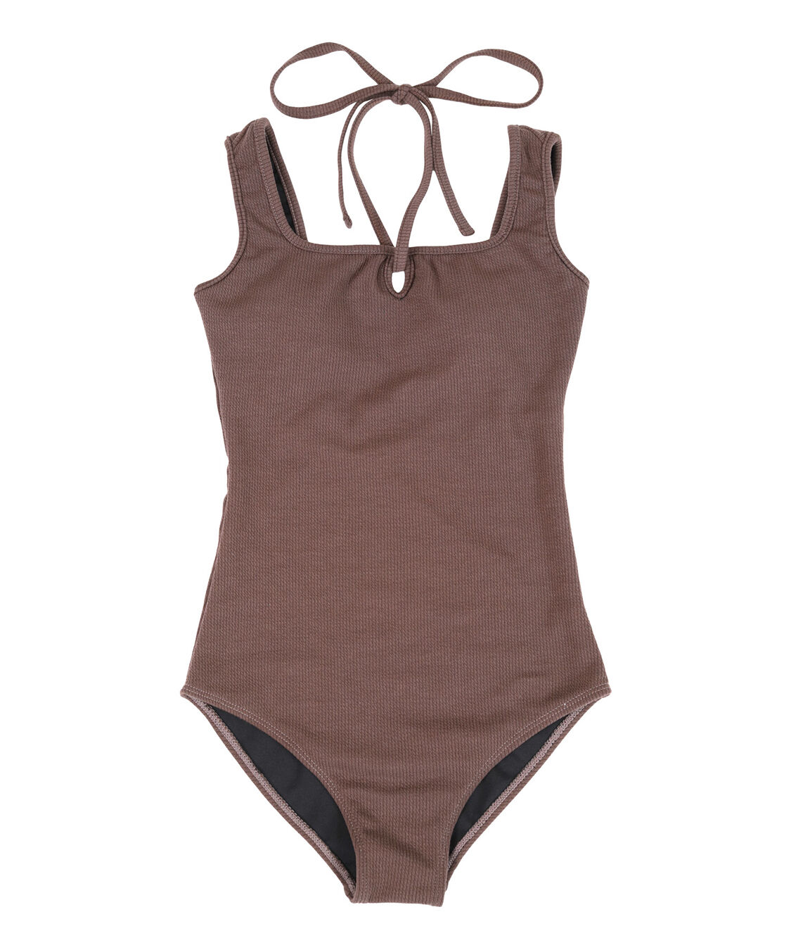 SEA DRESS「ホルターネックバックオープンリブワンピース/水着」|ビキニ|