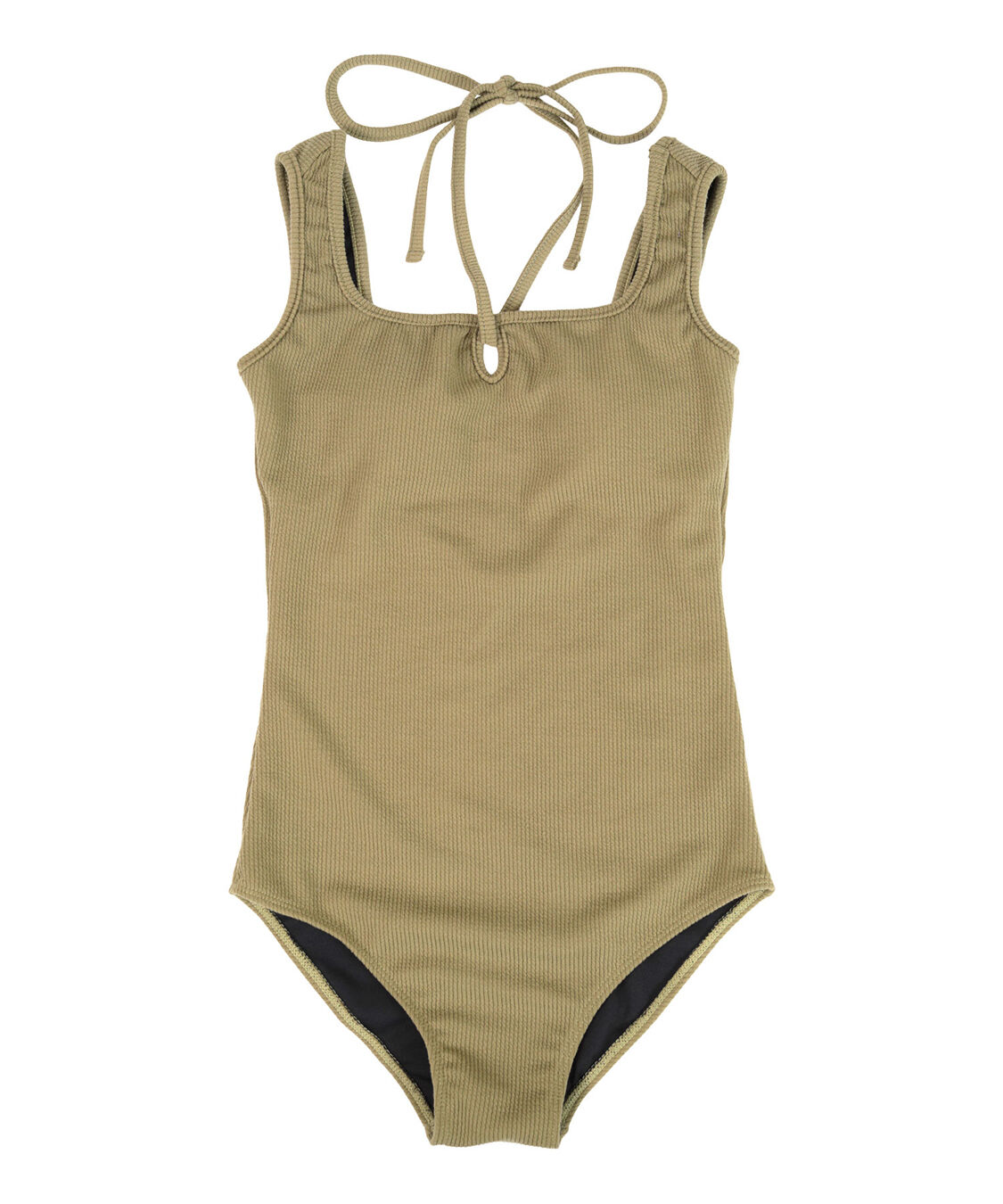 SEA DRESS「ホルターネックバックオープンリブワンピース/水着」|ビキニ|