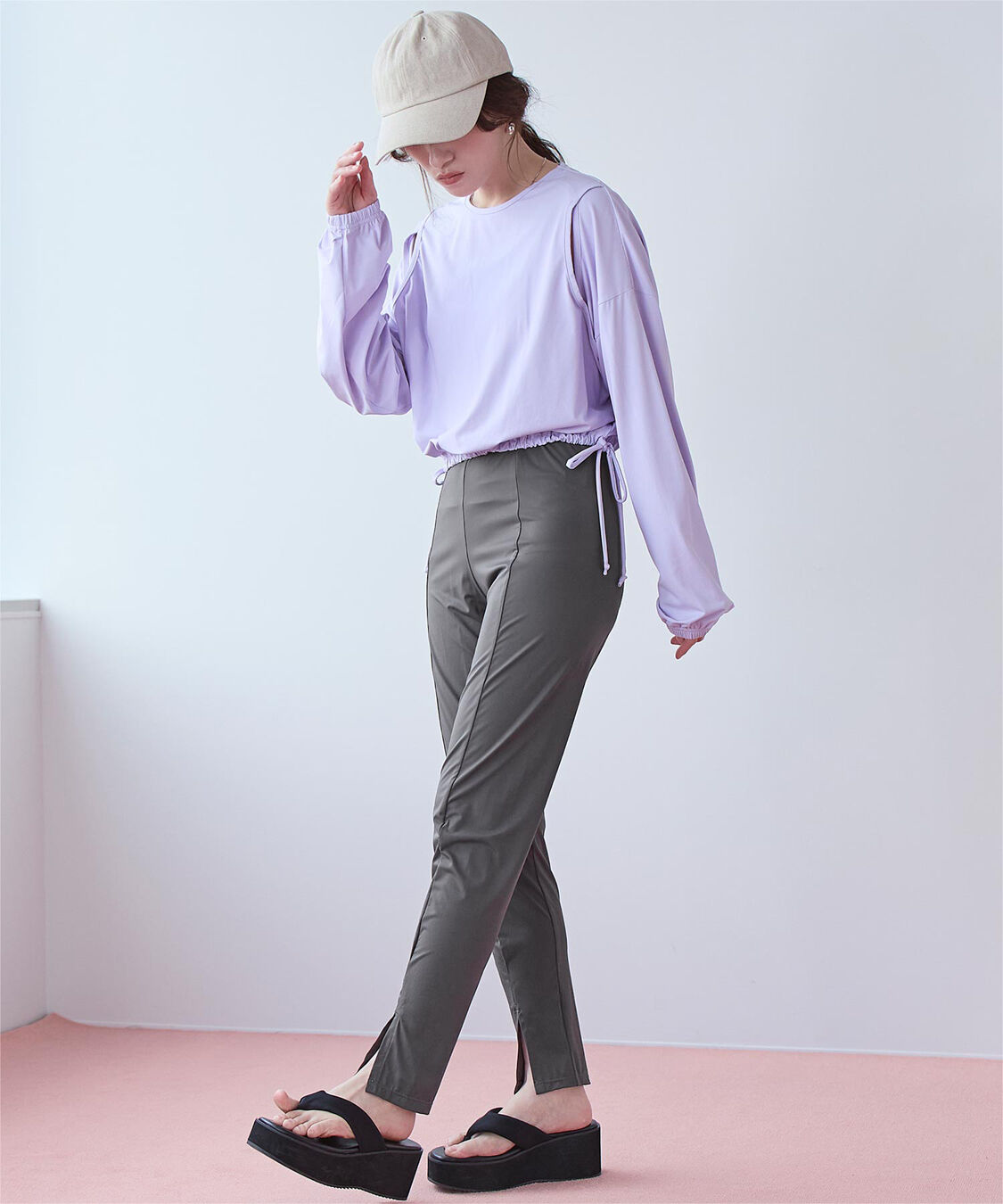 SEA DRESS「センタースリットデザインレギンス/ラッシュガード」|スポーツ|