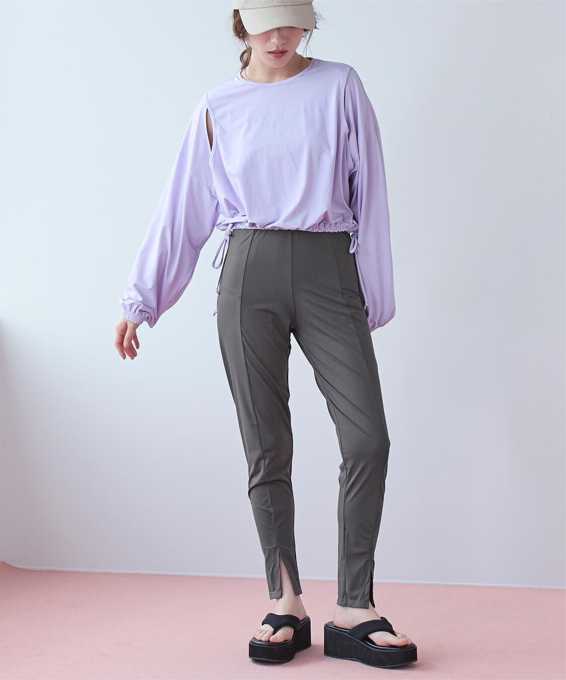 SEA DRESS「センタースリットデザインレギンス/ラッシュガード」|スポーツ|