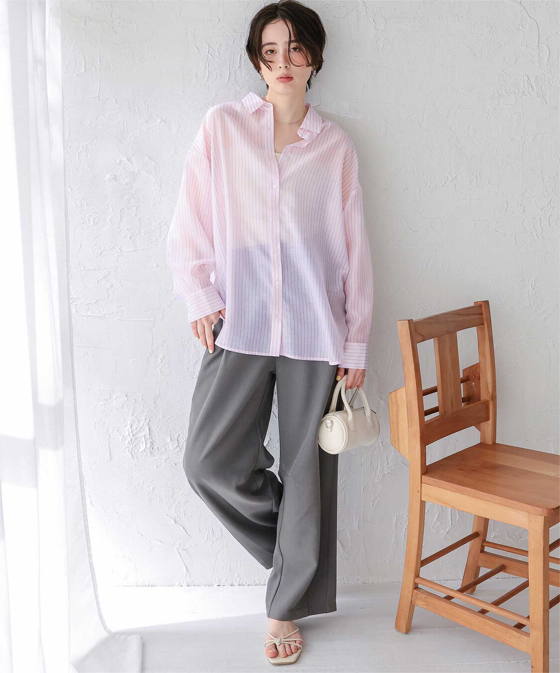 titivate「シアーストライプシャツ」|シャツ・ブラウス|