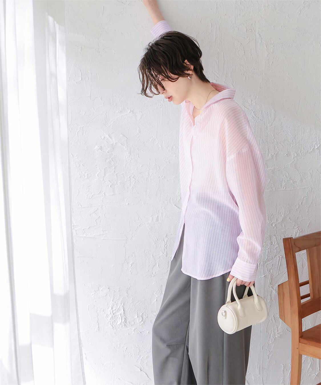 titivate「シアーストライプシャツ」|シャツ・ブラウス|