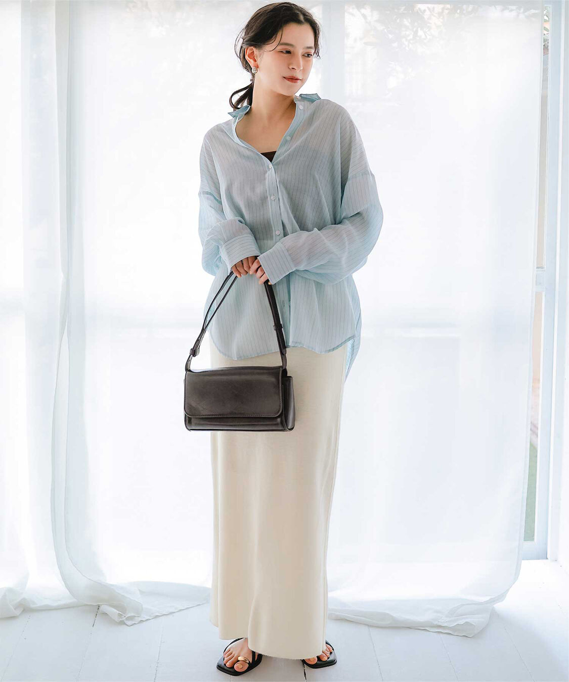 titivate「シアーストライプシャツ」|シャツ・ブラウス|