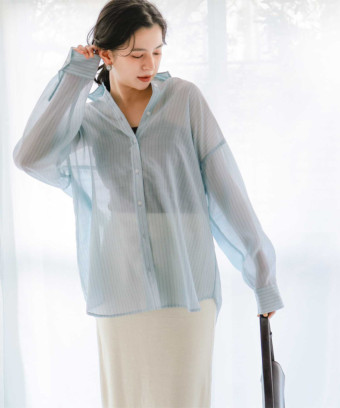 titivate「シアーストライプシャツ」|シャツ・ブラウス|