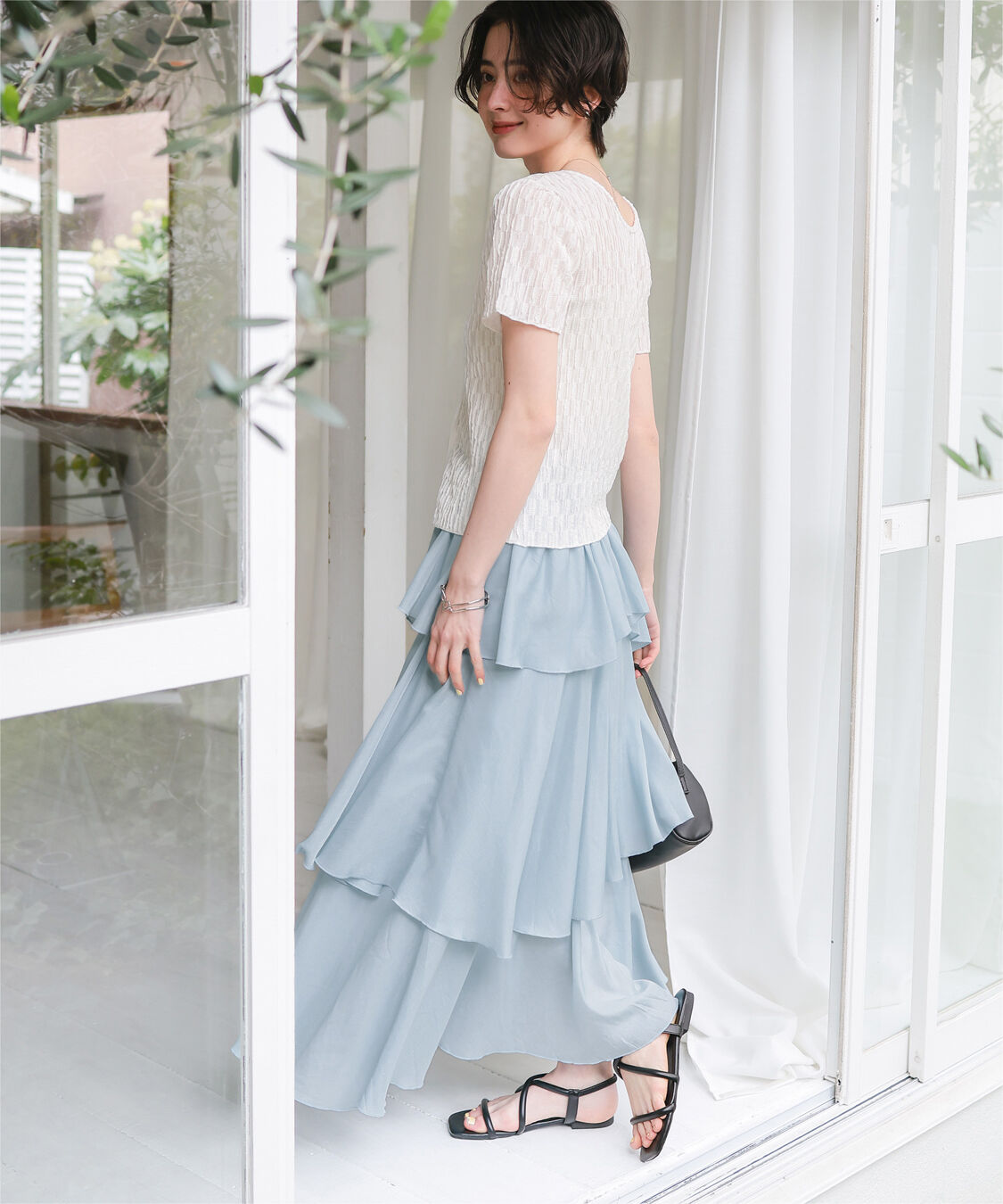 titivate「ランダムヘムティアードスカート」|スカート|