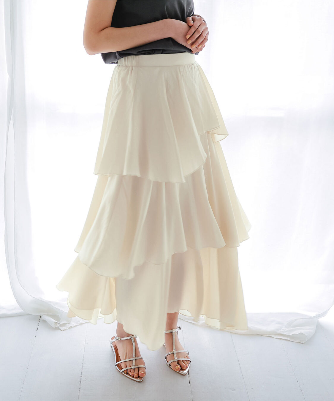 titivate「ランダムヘムティアードスカート」|スカート|