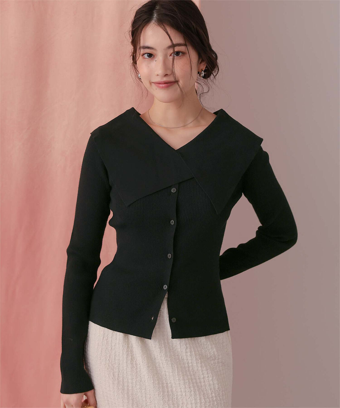 titivate「UVケア/抗ピルビッグカラーリブニット」|ニット・セーター|