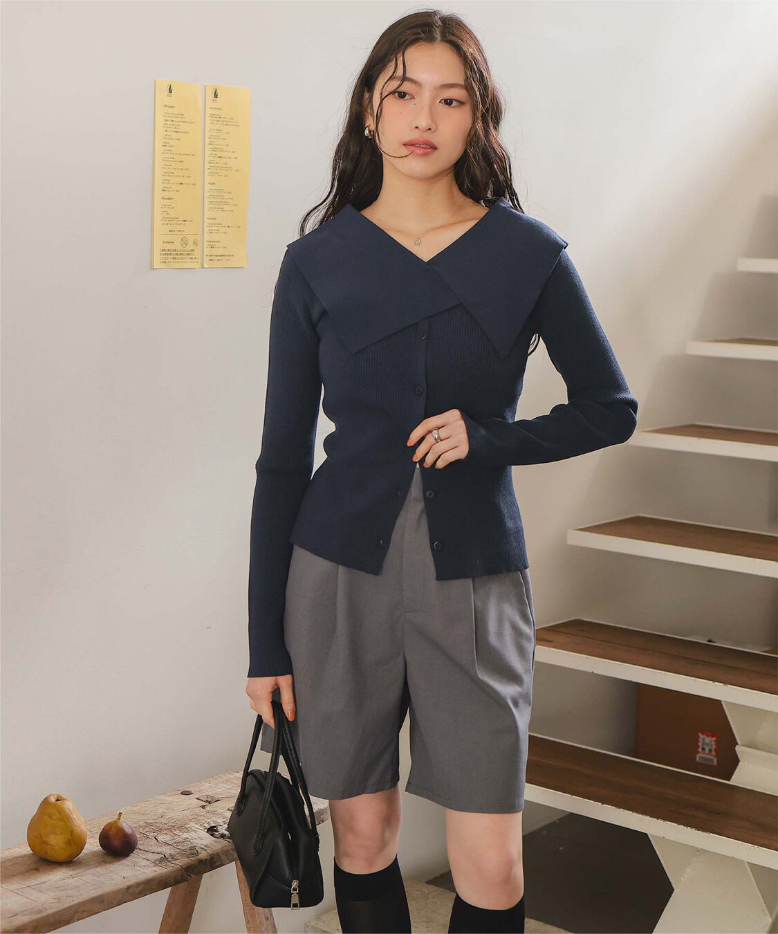 titivate「UVケア/抗ピルビッグカラーリブニット」|ニット・セーター|