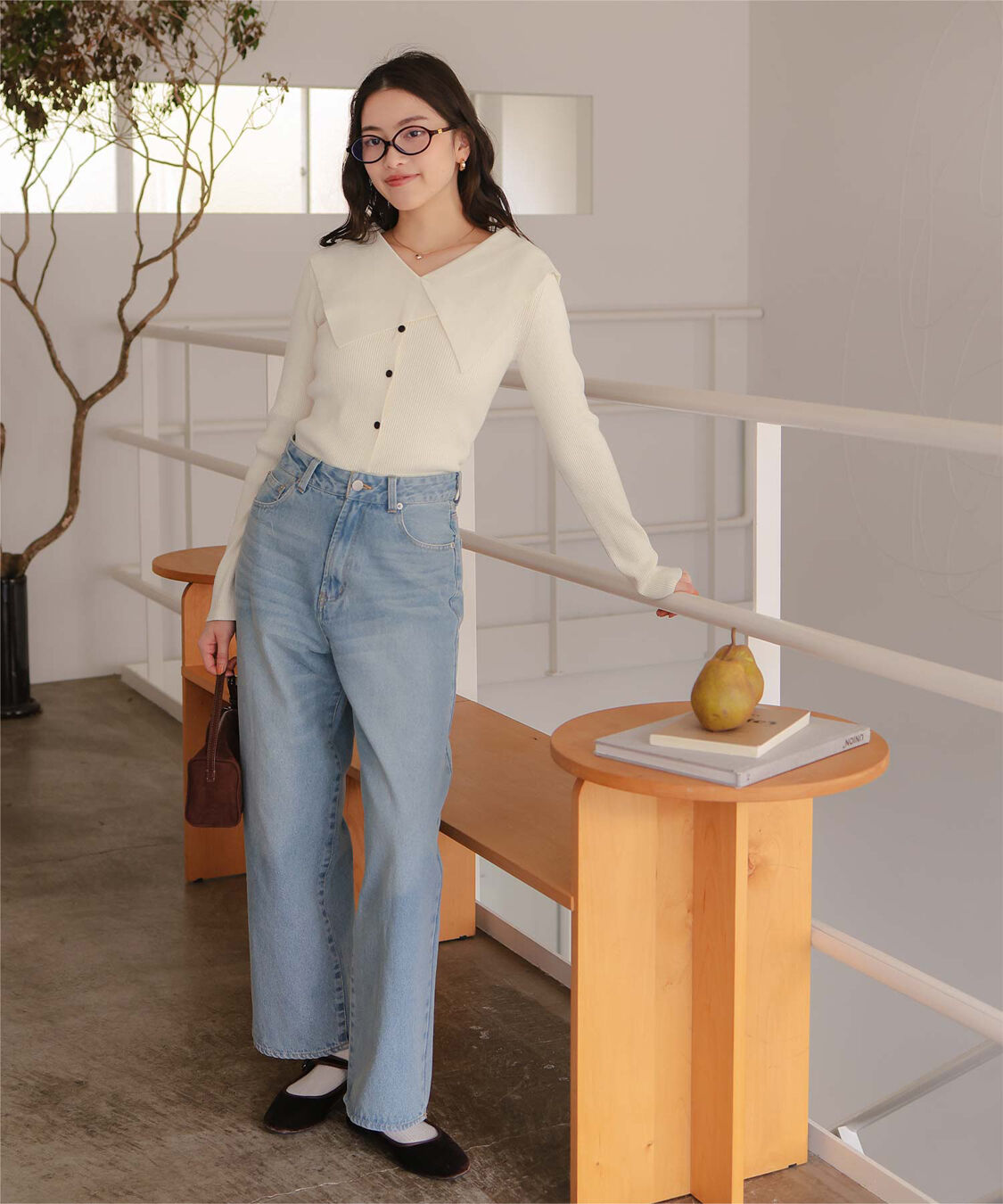 titivate「UVケア/抗ピルビッグカラーリブニット」|ニット・セーター|