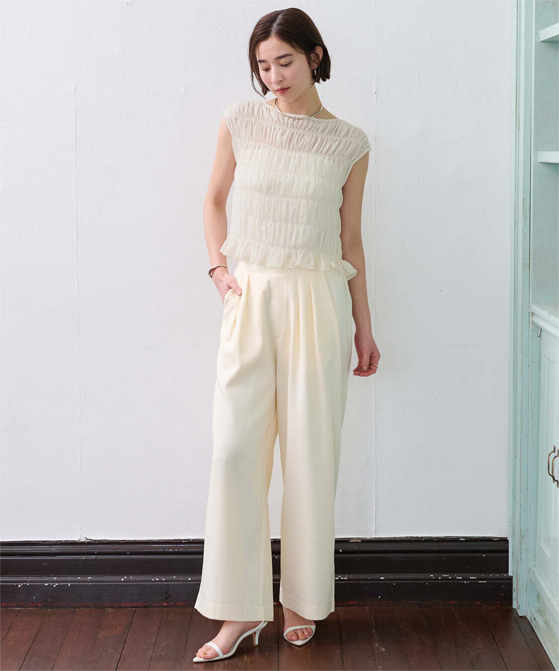 ur's「ノースリーブシャーリングブラウス」|シャツ・ブラウス|