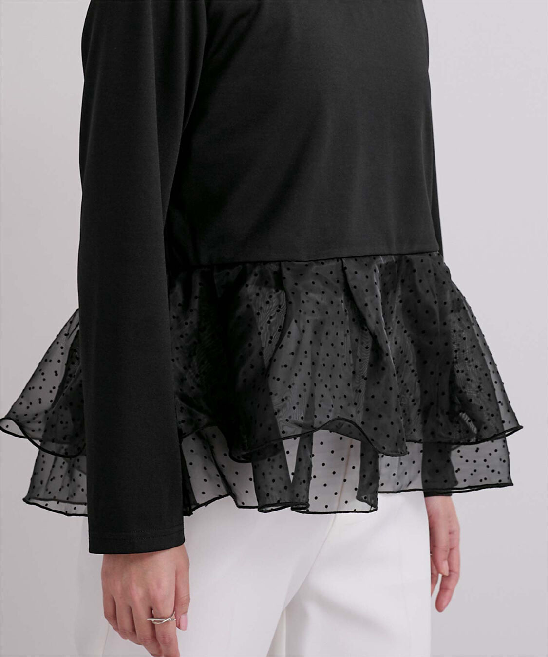 ur's「チュールドッキングペプラムプルオーバー」|Tシャツ・カットソー|