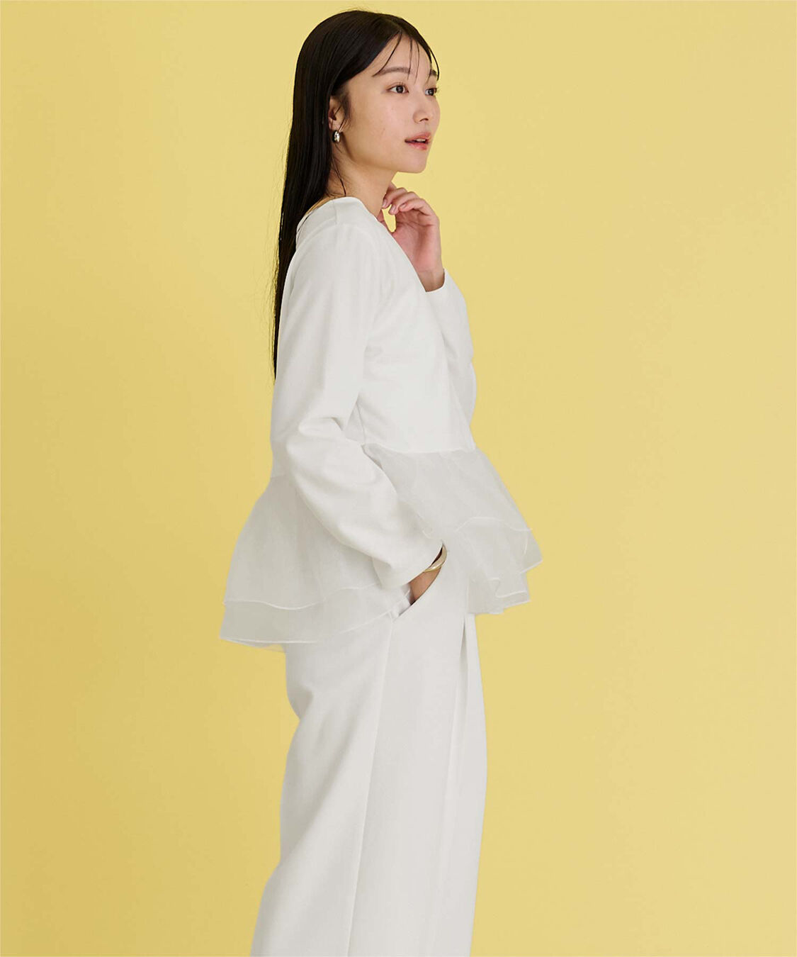 ur's「チュールドッキングペプラムプルオーバー」|Tシャツ・カットソー|