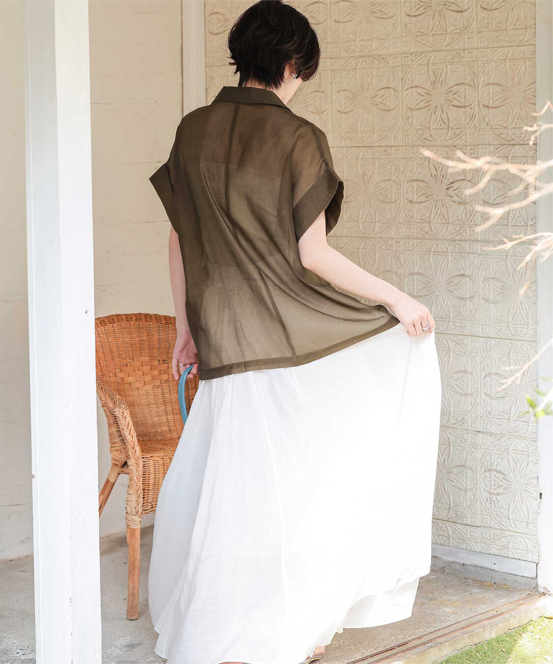 titivate「シアーハーフスリーブジャケット」|テーラードジャケット|