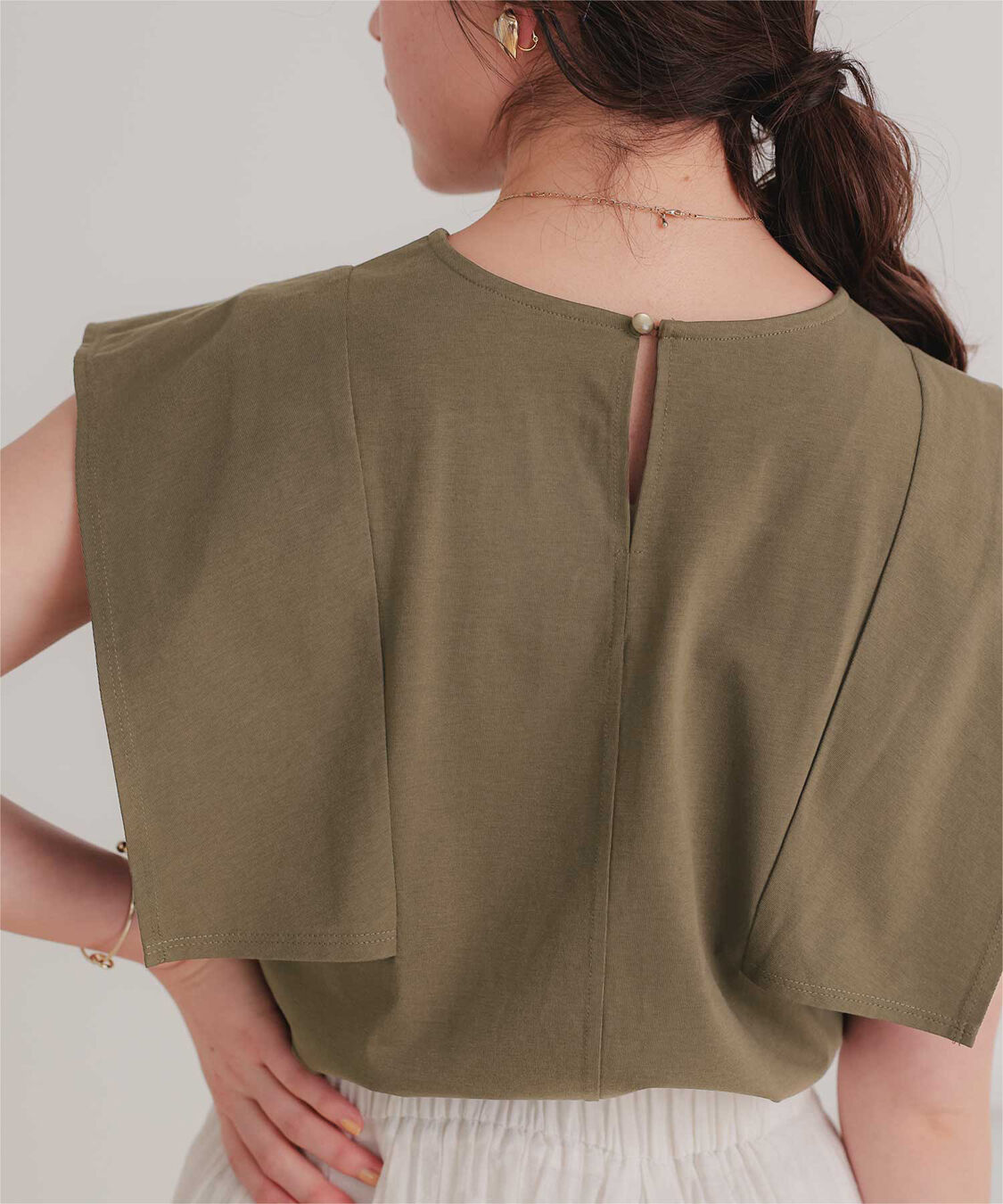 titivate「【サステナブル】スクエアスリーブカットソートップス」|Tシャツ・カットソー|