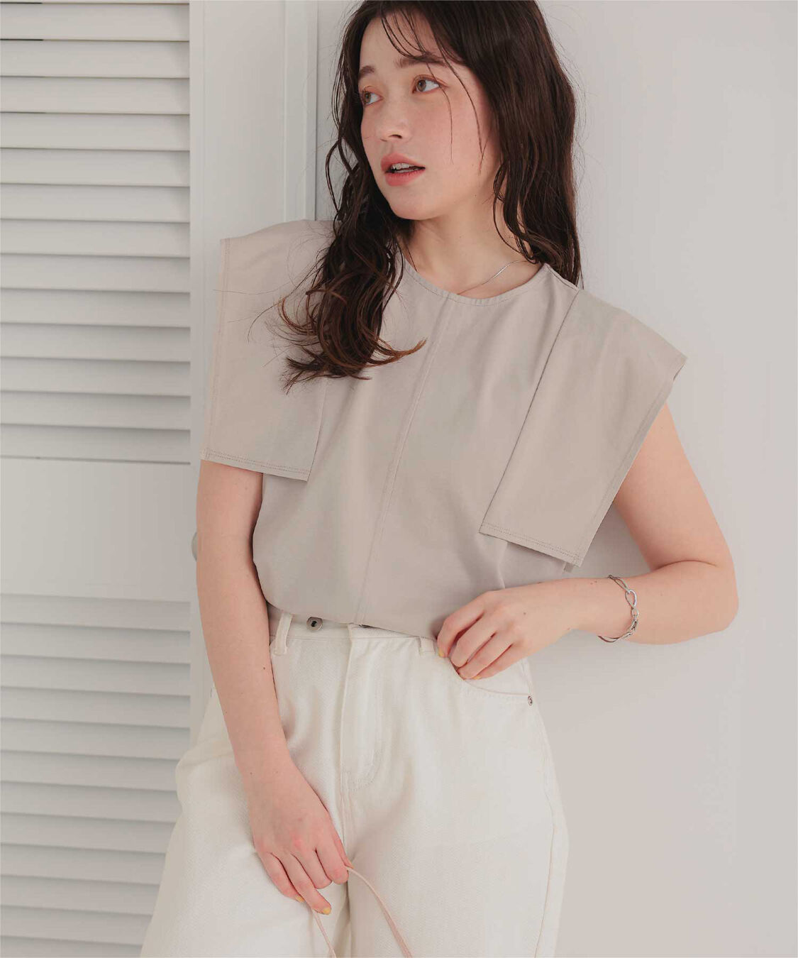 titivate「【サステナブル】スクエアスリーブカットソートップス」|Tシャツ・カットソー|