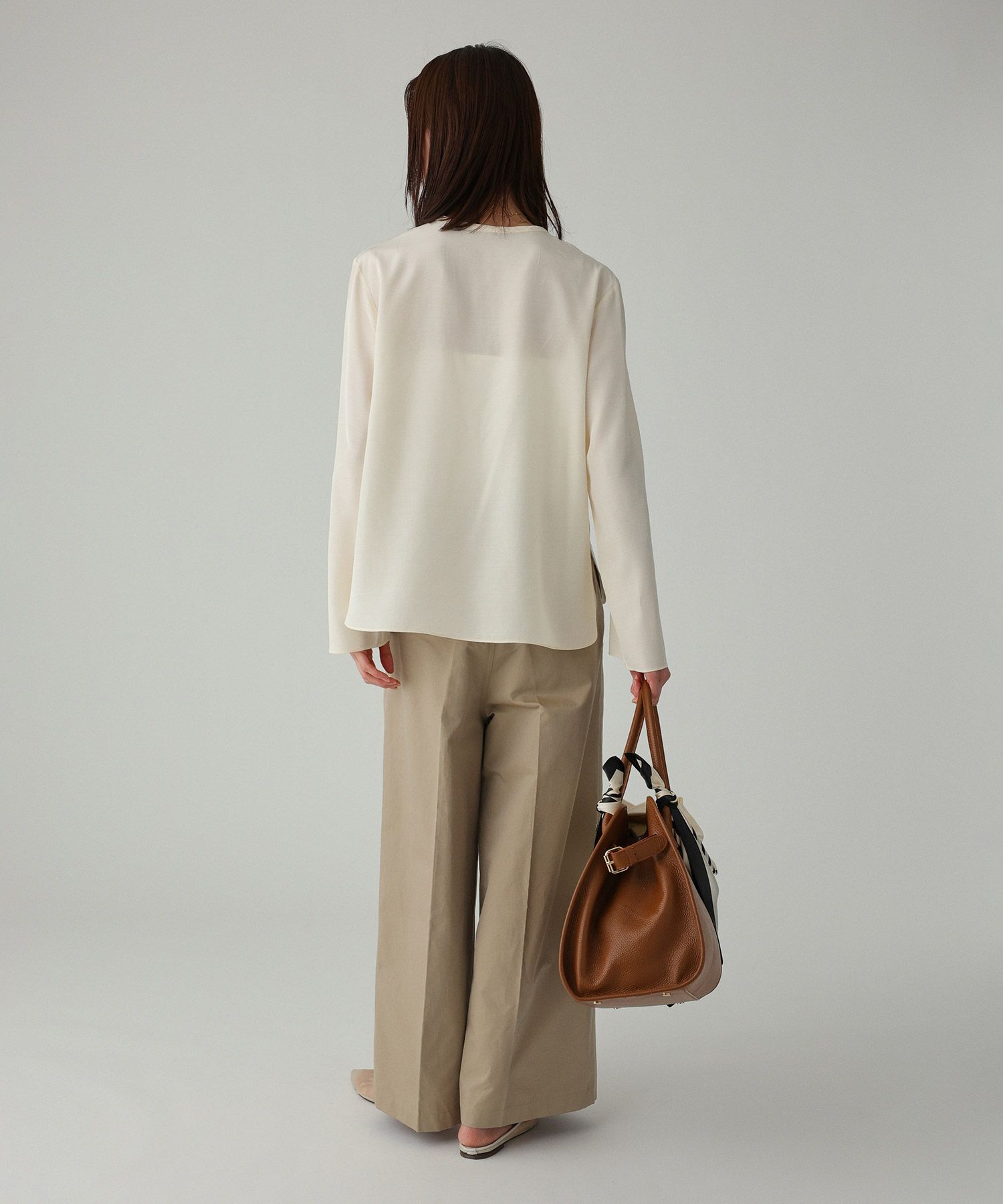 BABYLONE「ｱｾﾃｰﾄｼﾙｷｰBL」|シャツ・ブラウス|