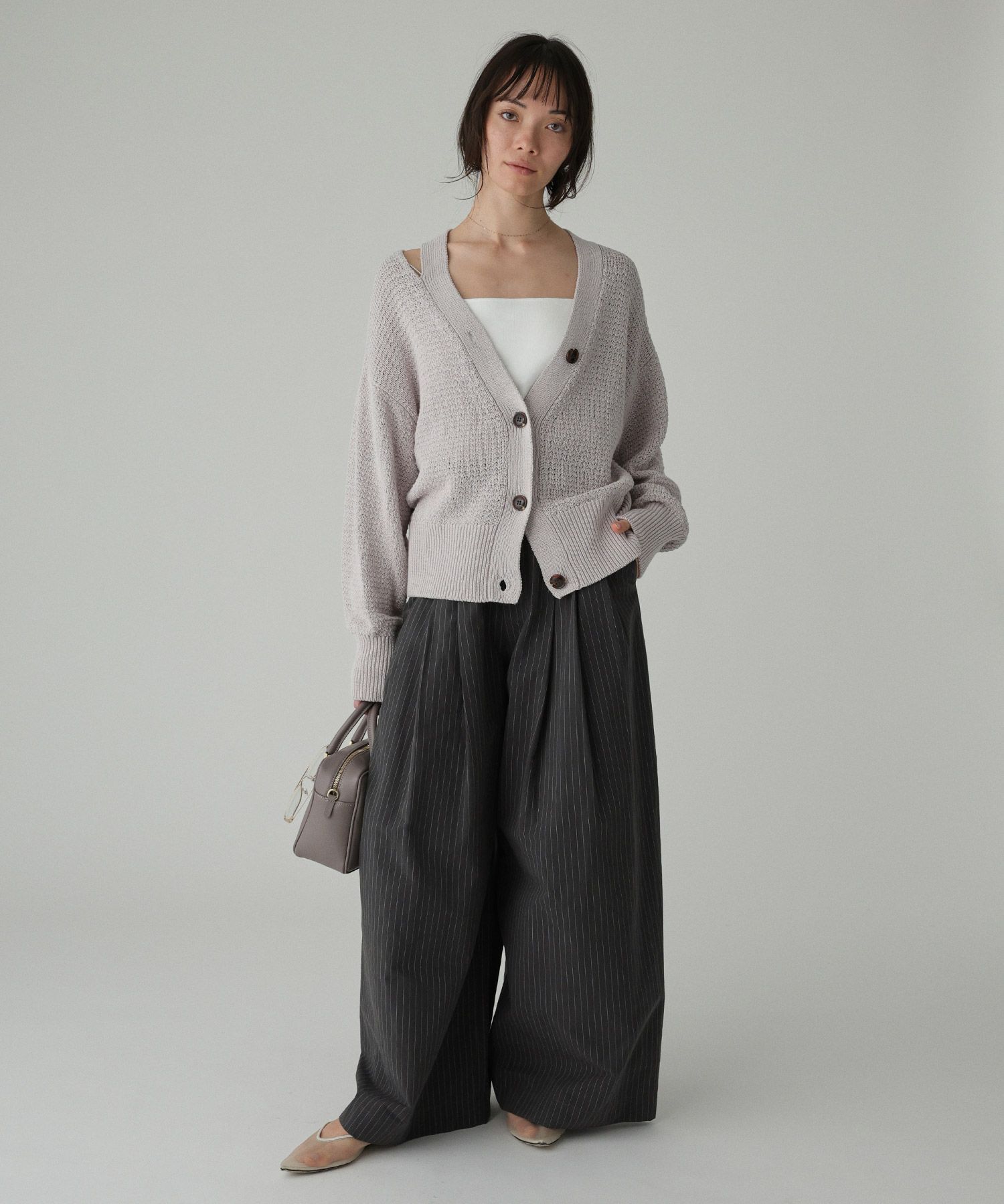 BABYLONE「編み柄ニットカーデ」|ニット・セーター|