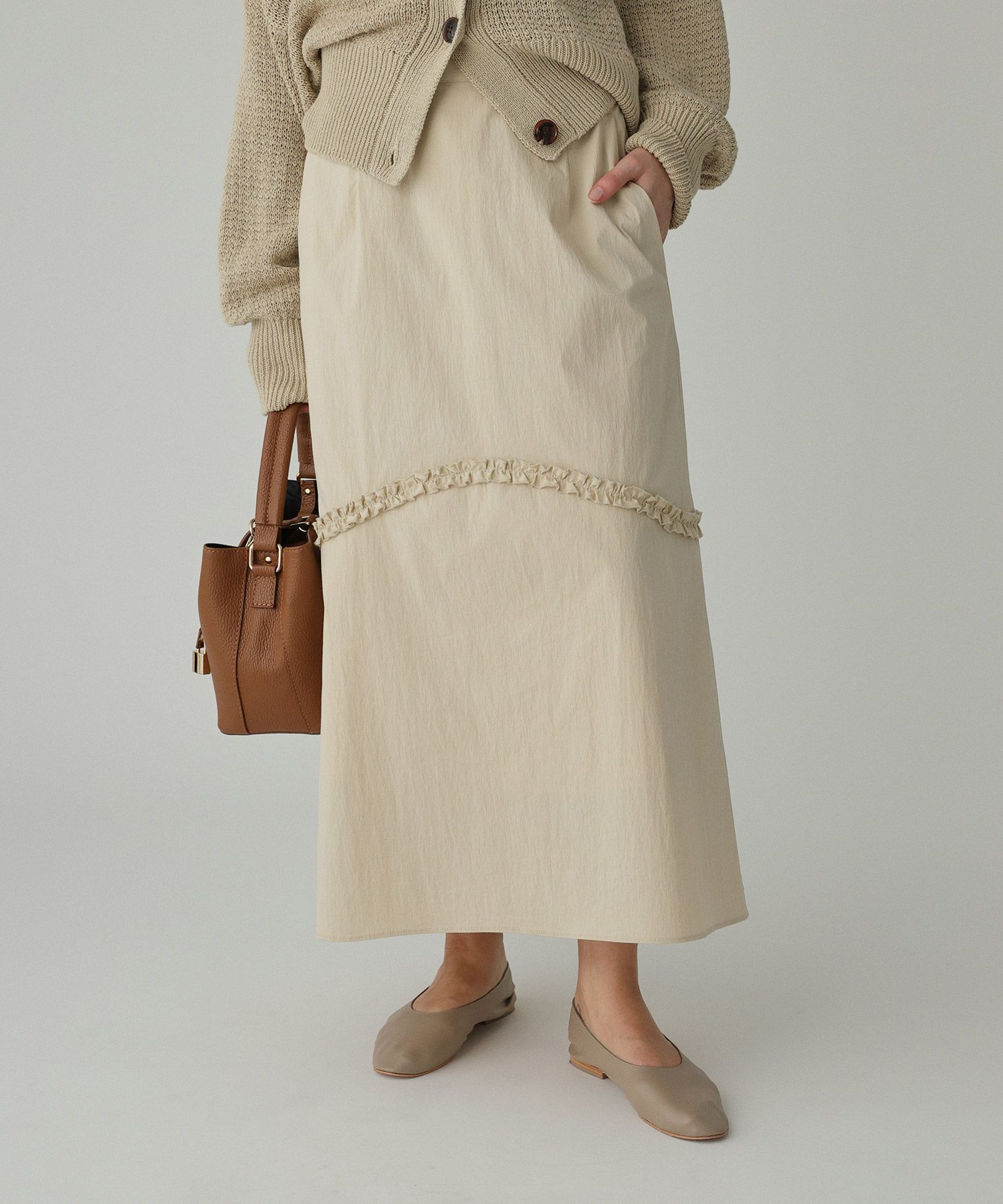 BABYLONE「コットンナイロンフリルスカート」|スカート|