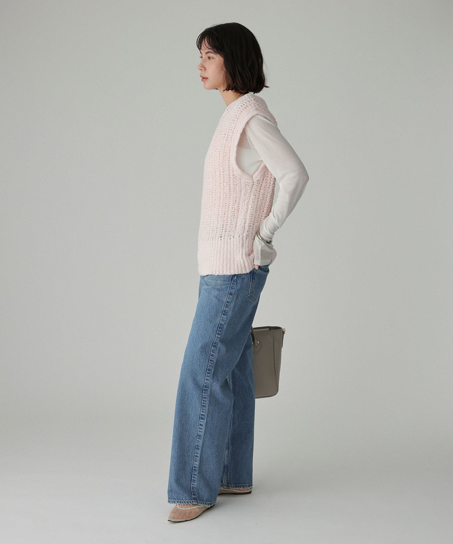 BABYLONE「ドレスヤーンニットベスト」|ニット・セーター|