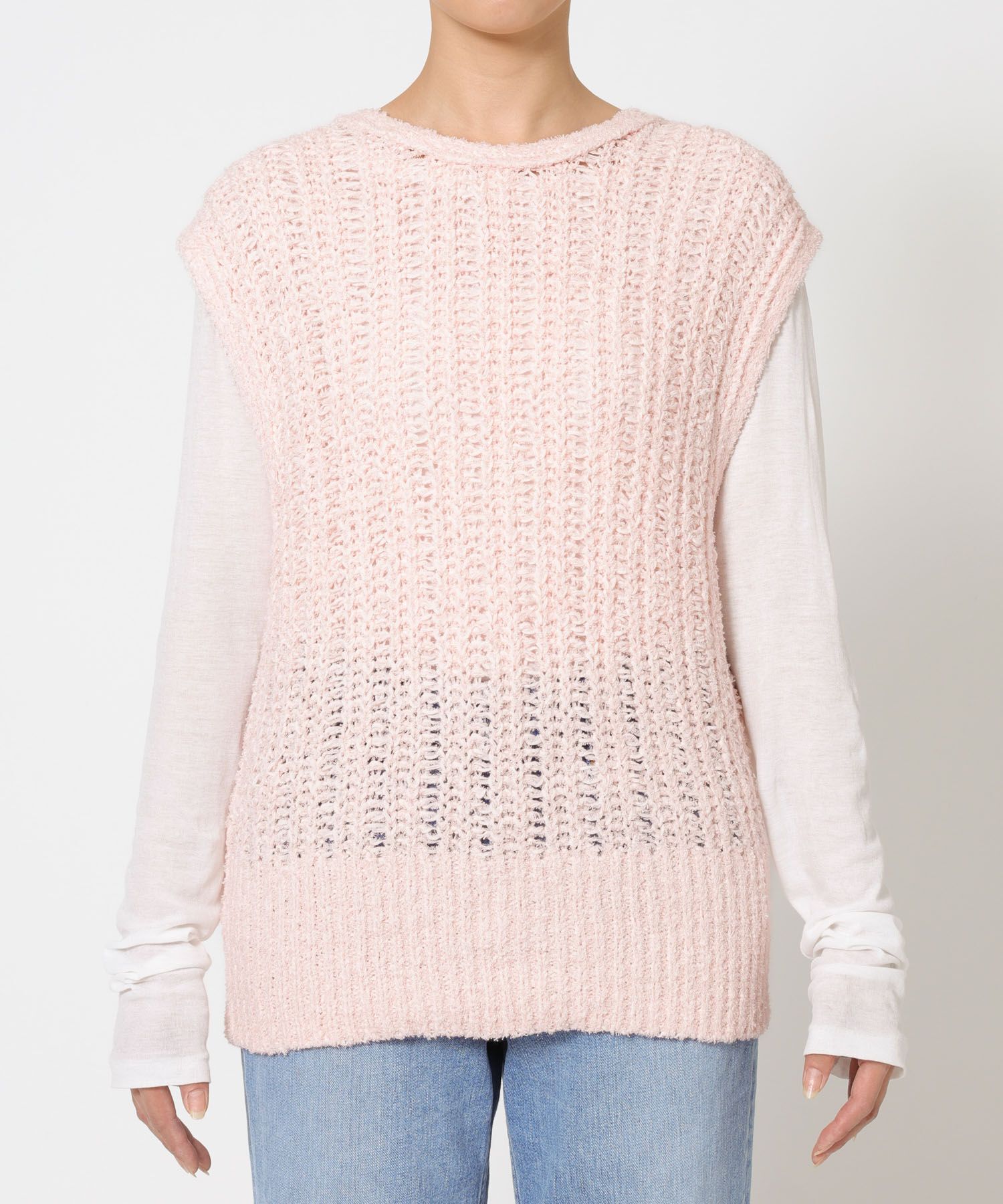 BABYLONE「ドレスヤーンニットベスト」|ニット・セーター|