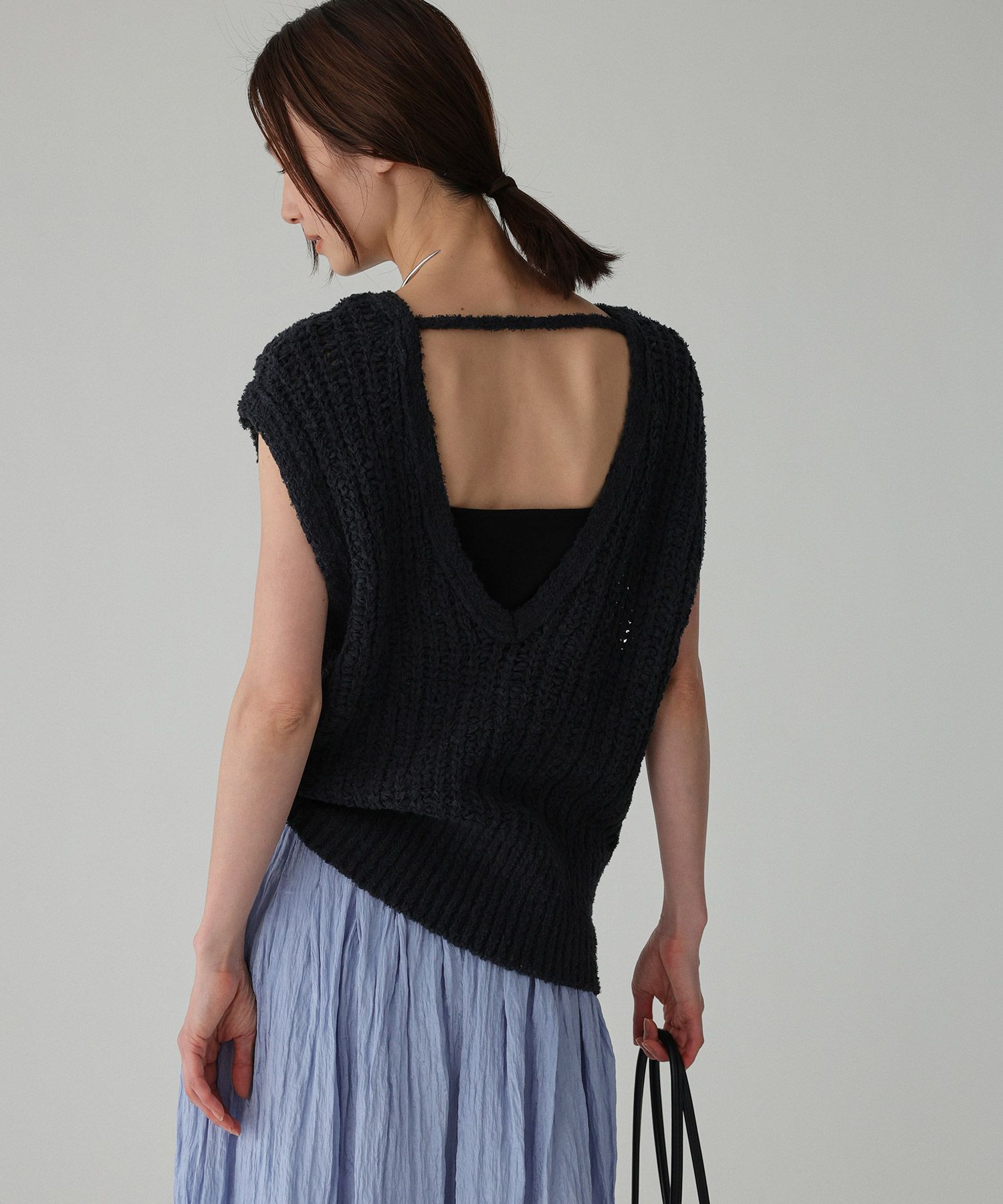 BABYLONE「ドレスヤーンニットベスト」|ニット・セーター|