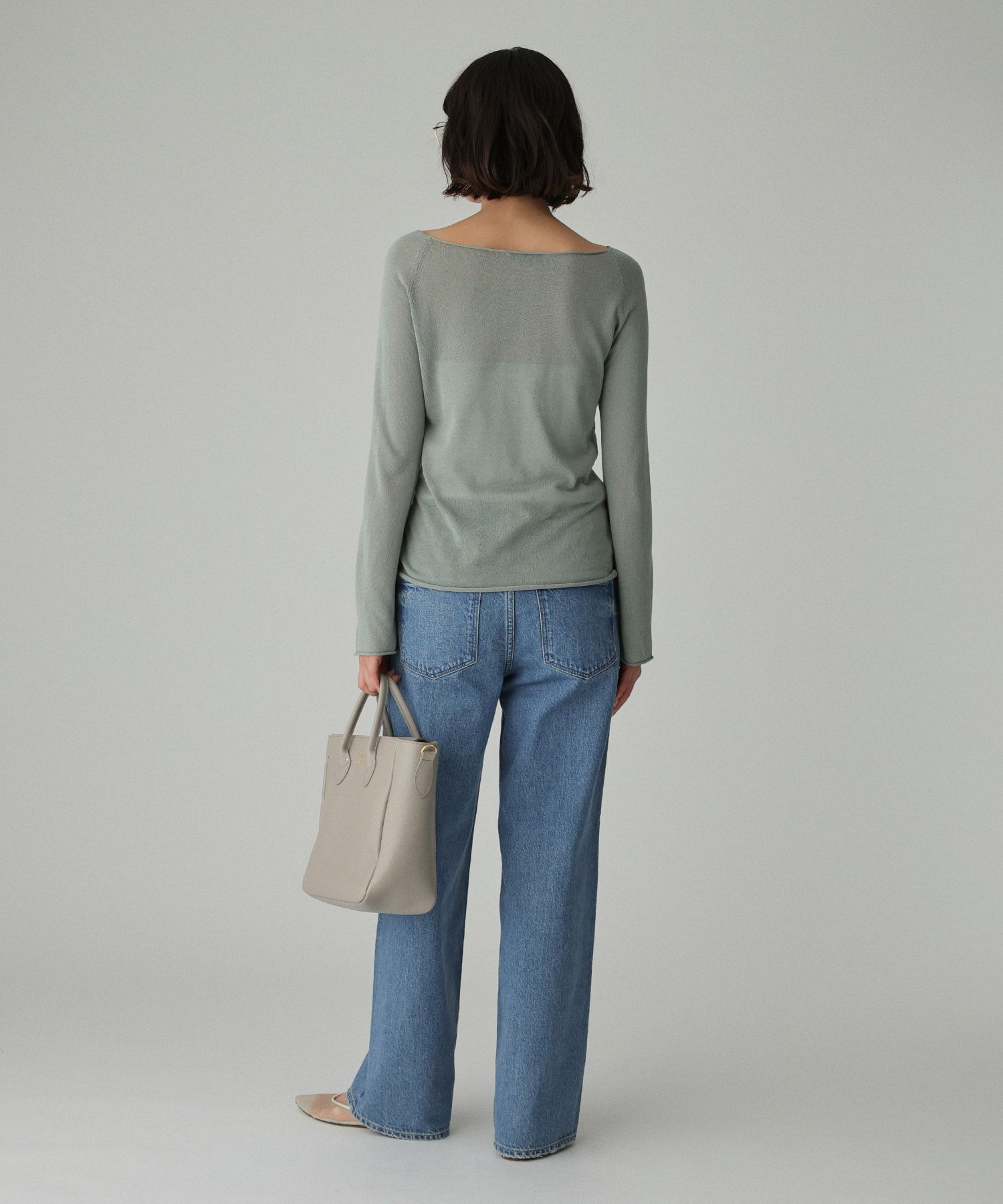 BABYLONE「ボートネックハイゲージプルオーバー」|ニット・セーター|