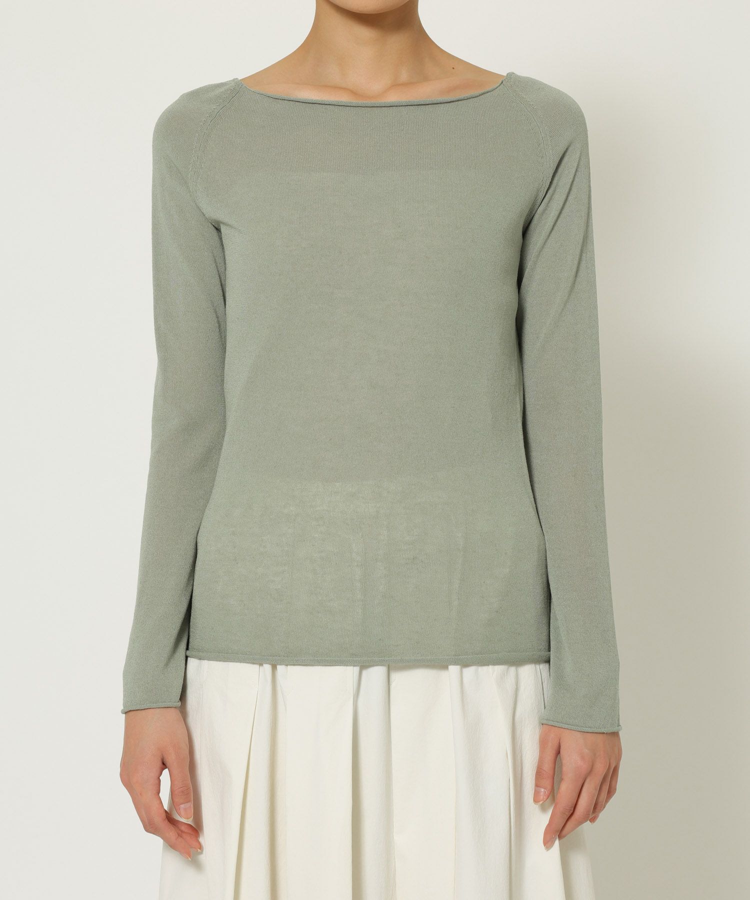 BABYLONE「ボートネックハイゲージプルオーバー」|ニット・セーター|