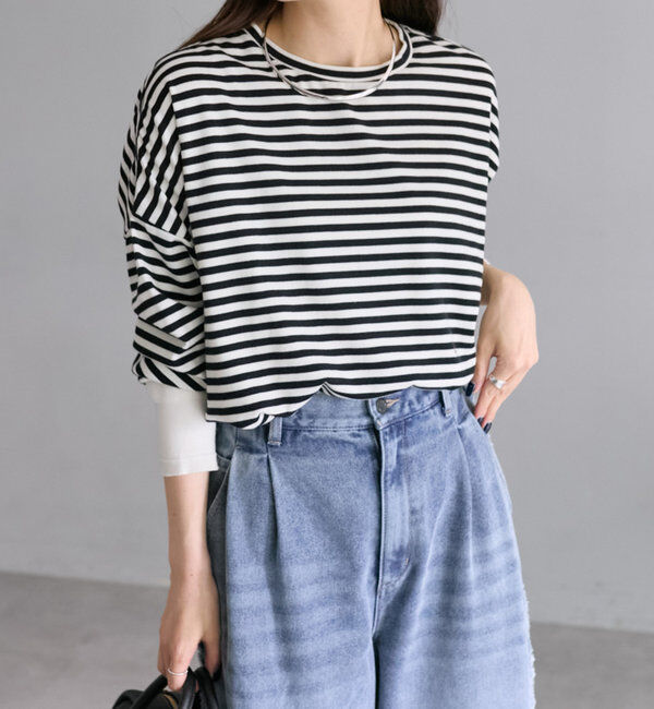  「【大人気リバイバル】万能レイヤードカットソー」|プルオーバー|