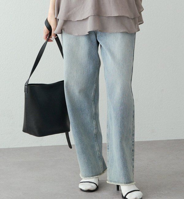  「《リバイバル》【低身長/高身長対応】タテストレッチ足長デニムパンツ」|その他|