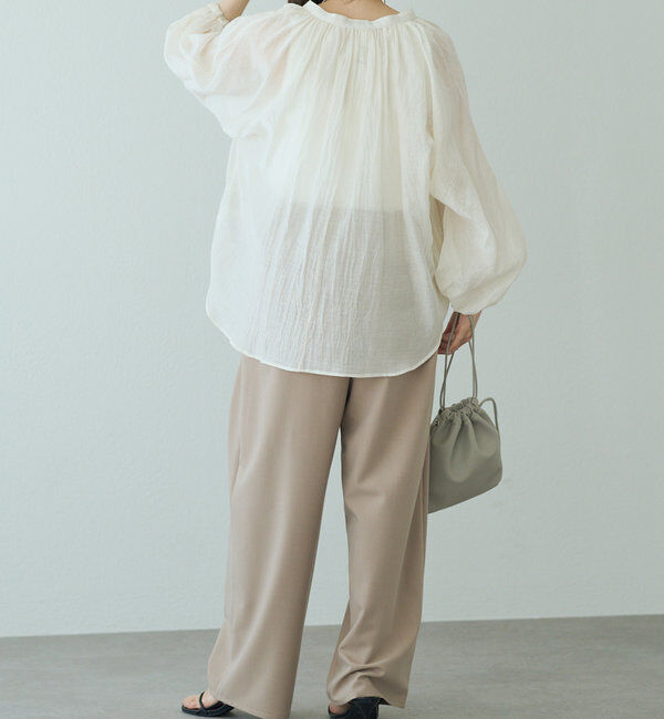  「【新色追加】ツータックウエストゴムストレッチパンツ」|その他|