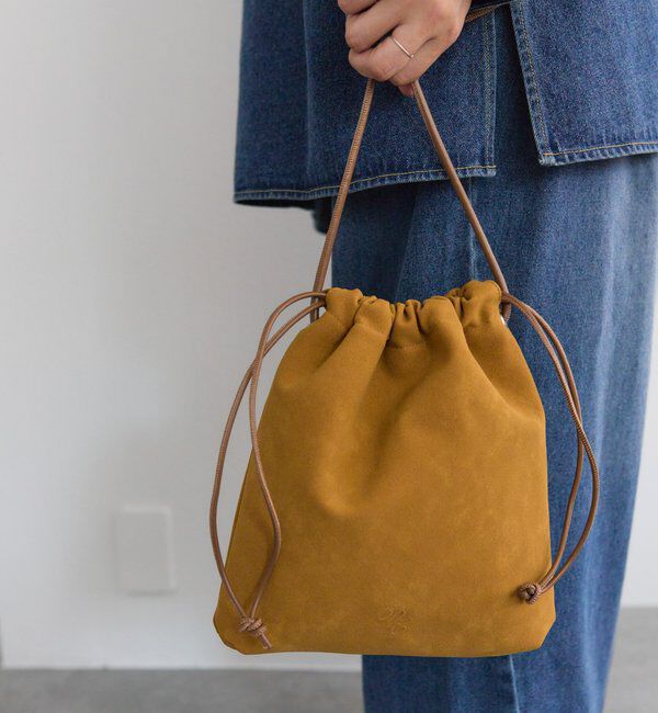  「【＠noricorico102企画】スウェード巾着バッグ」|ショルダー・メッセンジャー|