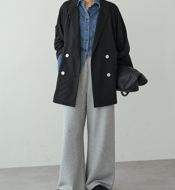  「【セットアップ対応】ダブルデザインストレッチテーラードジャケット」|テーラードジャケット|