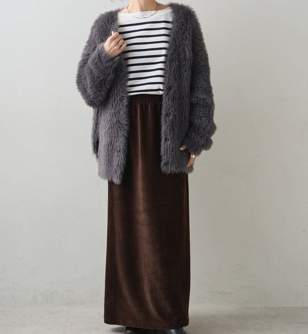  「シャギーニットVネックカーディガン」|カーディガン|