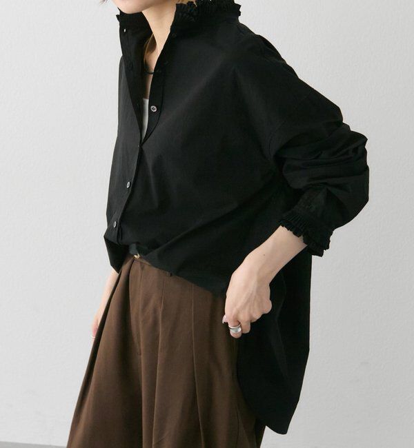  「襟袖プリーツブラウス」|シャツ・ブラウス|