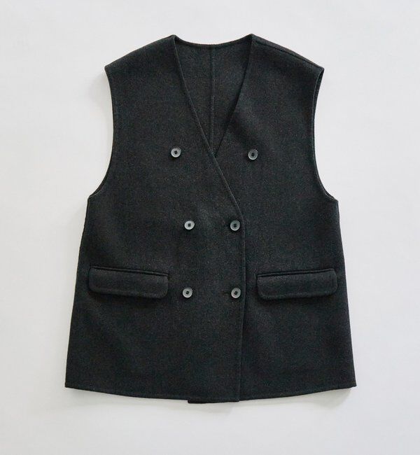  「ハンドメイド風ウール混ジレベスト」|ダウンベスト・ベスト|