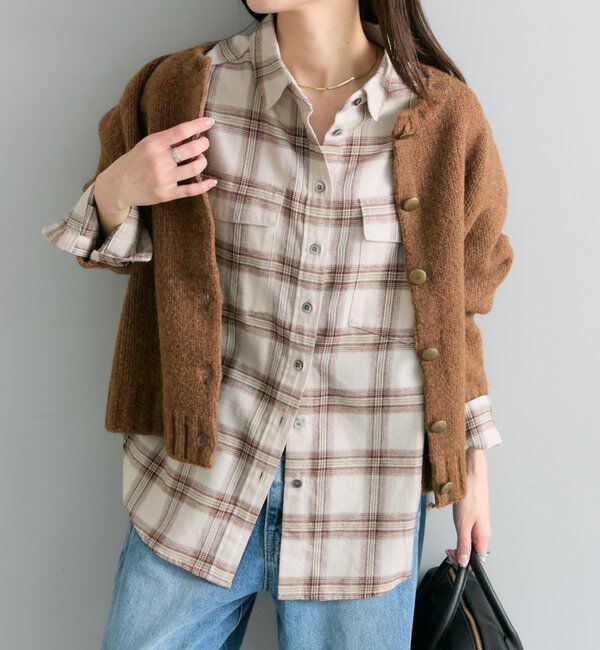  「ダブルポケット起毛チェックシャツ」|シャツ・ブラウス|