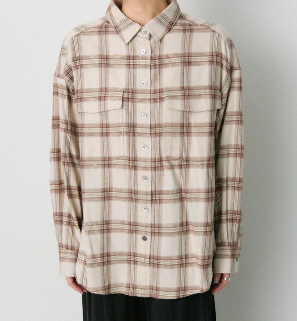  「ダブルポケット起毛チェックシャツ」|シャツ・ブラウス|