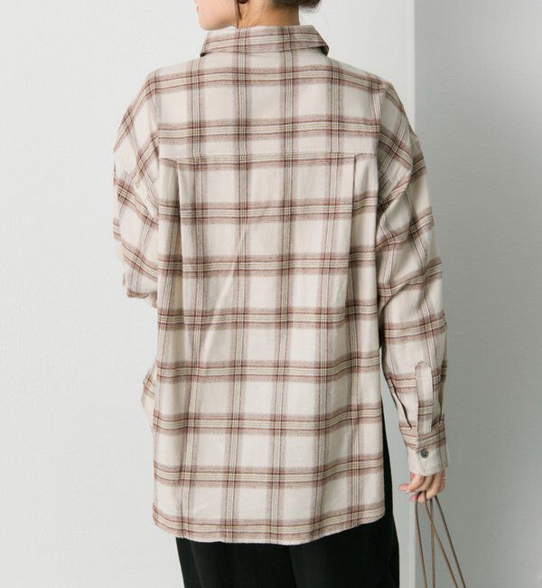  「ダブルポケット起毛チェックシャツ」|シャツ・ブラウス|