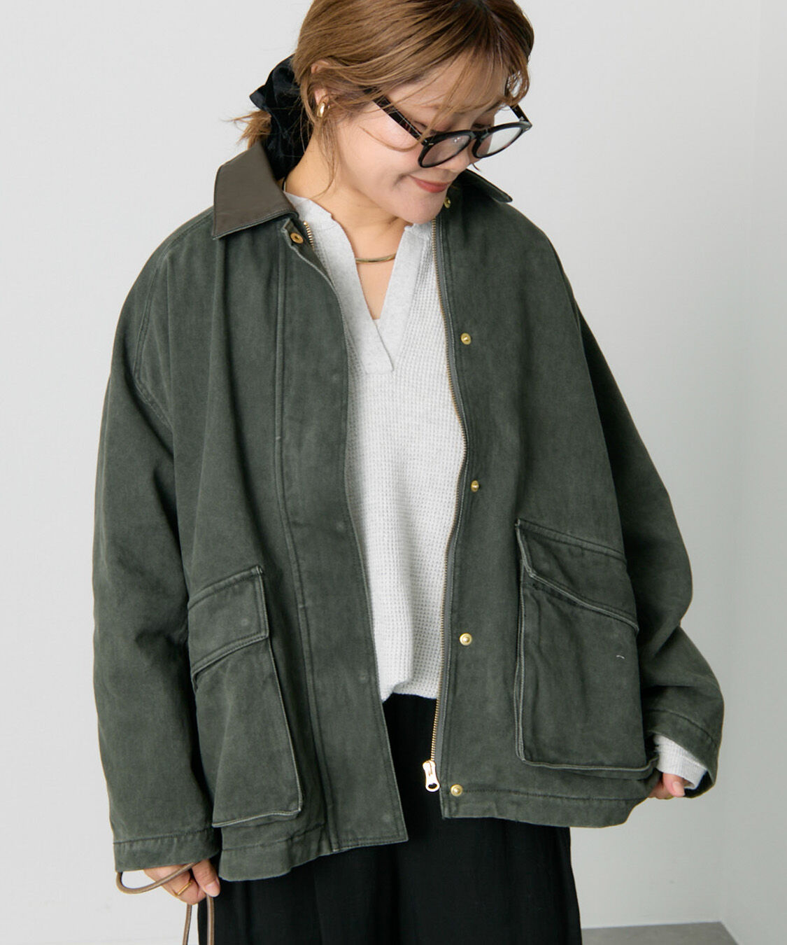  「キーネックワッフルニット」|ニット・セーター|