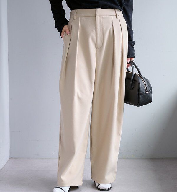  「【2サイズ/インフルエンサー企画】ツータック起毛スラックスパンツ」|その他|