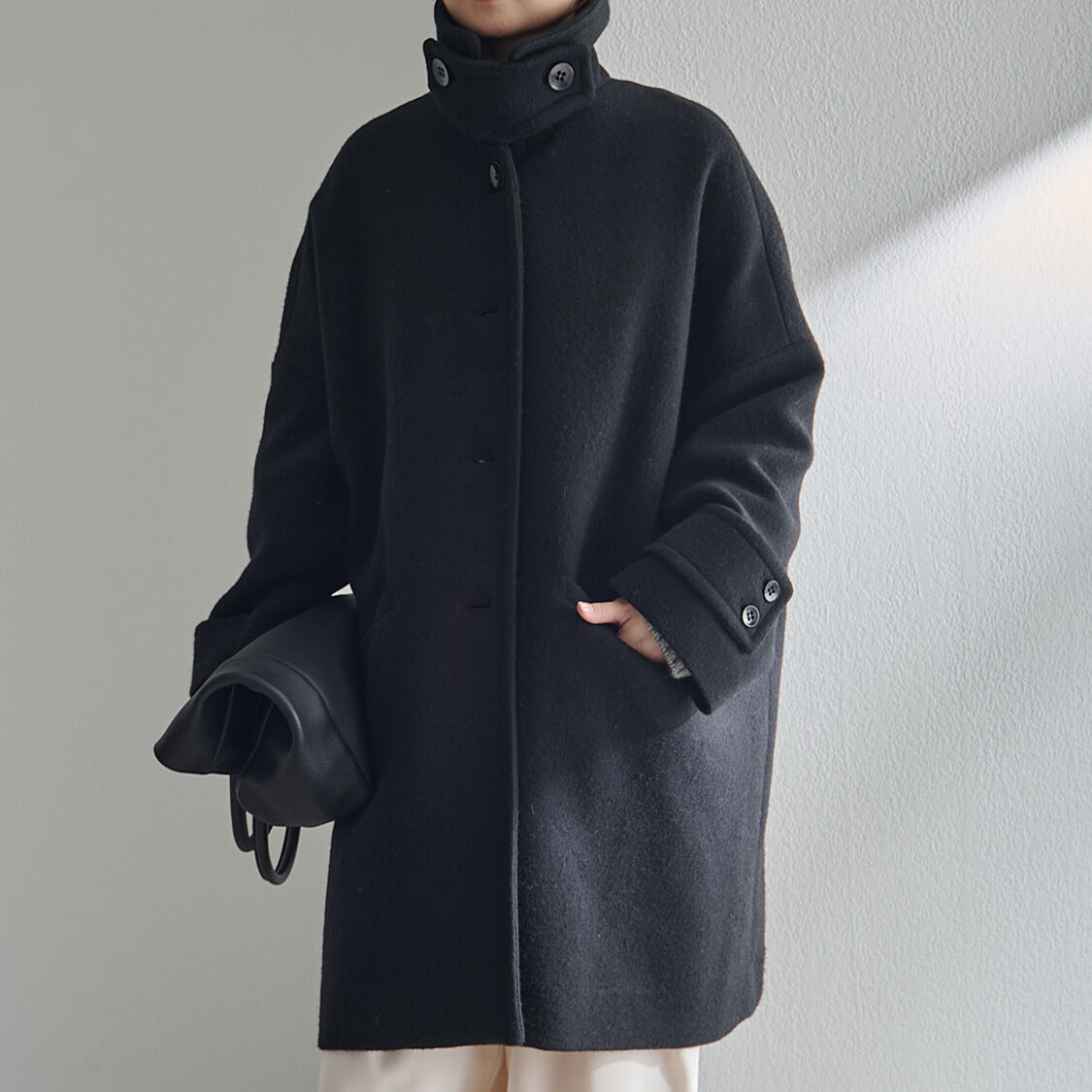  「【日本製】ビーバーウールステンカラーコート」|その他|