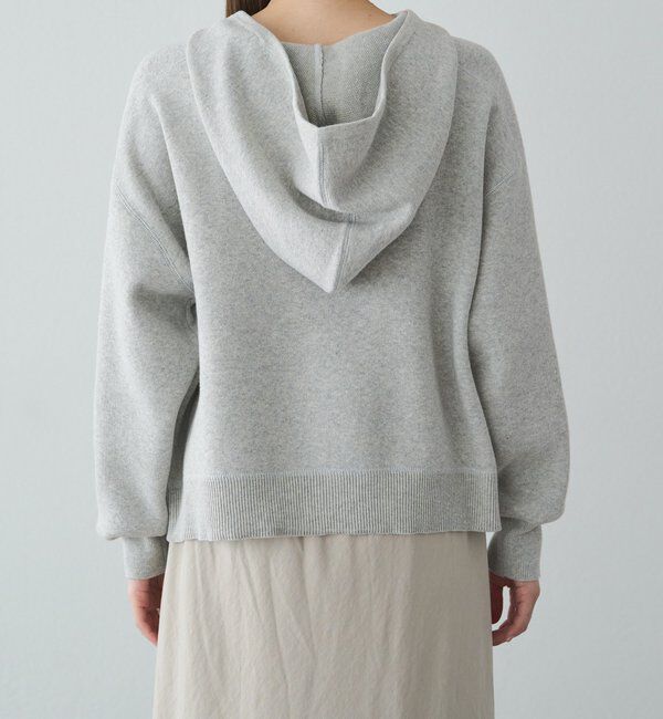  「スウェットライクダブルジャガードニットパーカー」|パーカー|