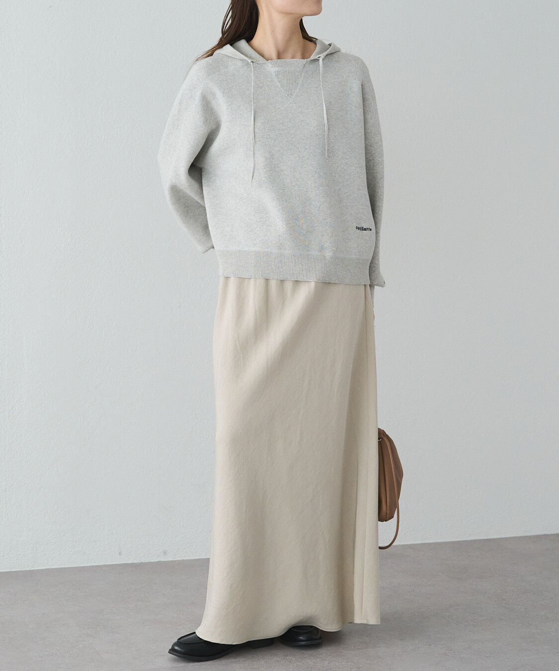  「スウェットライクダブルジャガードニットパーカー」|パーカー|