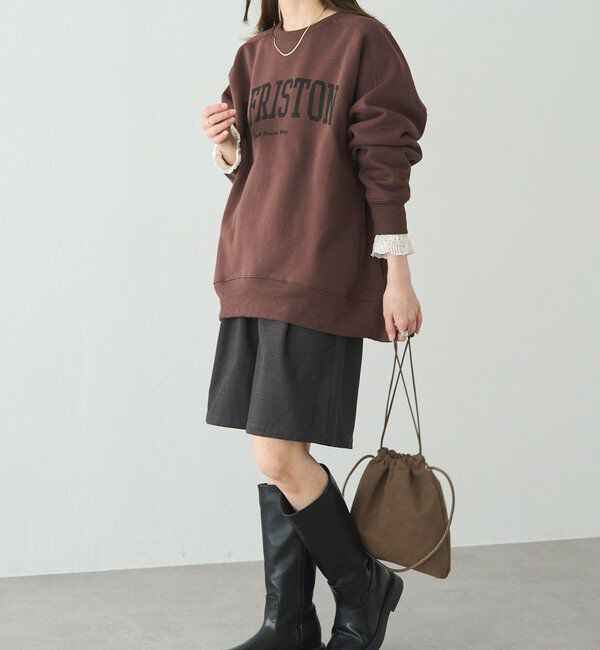  「ロゴプリント裏起毛スウェットプルオーバー」|プルオーバー|