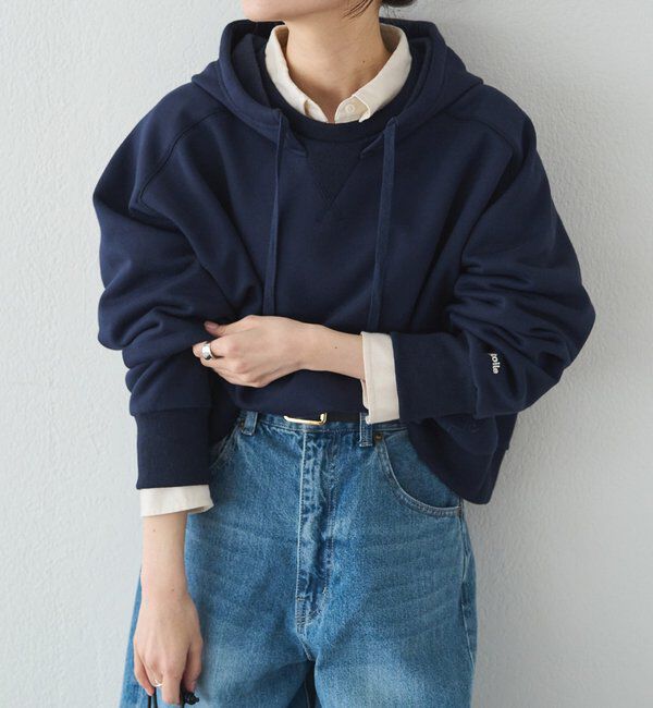  「裏起毛スウェットショートパーカー」|プルオーバー|