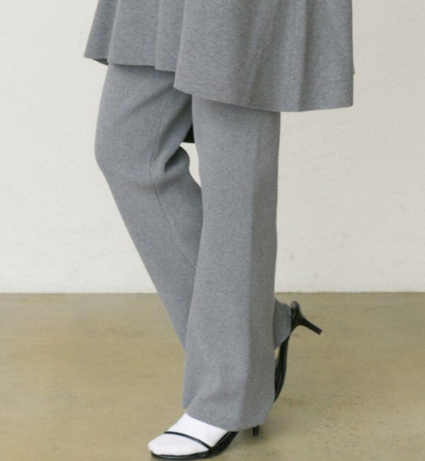  「【セットアップ対応】リブニットフレアパンツ」|その他|