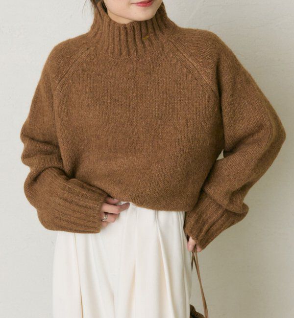  「アルパカ混ハイネックニットプルオーバー」|キャミソール|