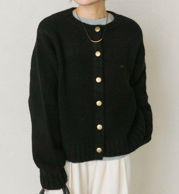  「アルパカ混ニットカーディガン」|カーディガン|