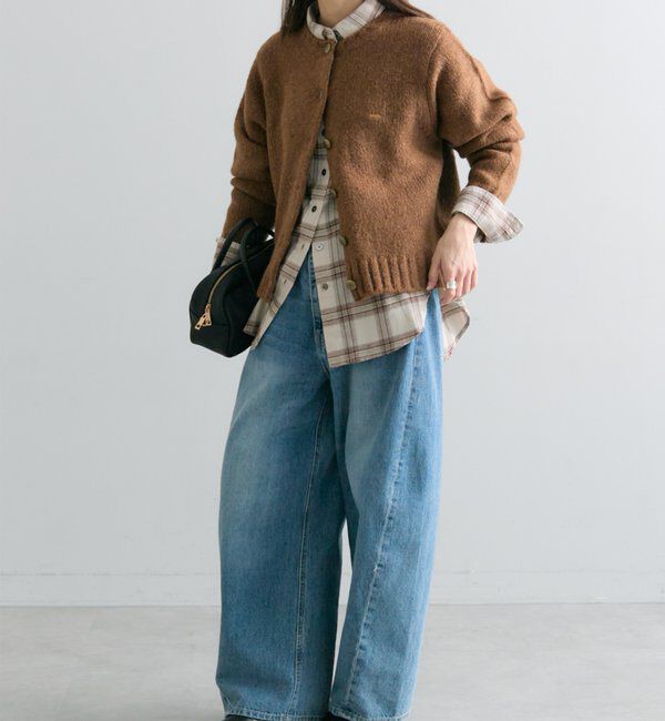  「アルパカ混ニットカーディガン」|カーディガン|